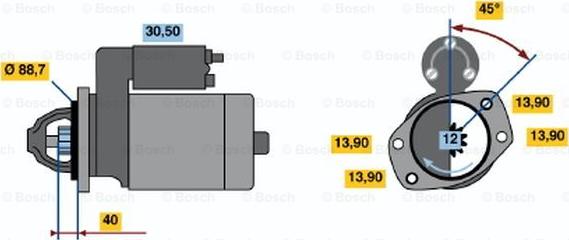 BOSCH 0 986 018 651 - Käynnistinmoottori inparts.fi