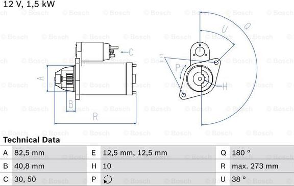 BOSCH 0 986 018 080 - Käynnistinmoottori inparts.fi