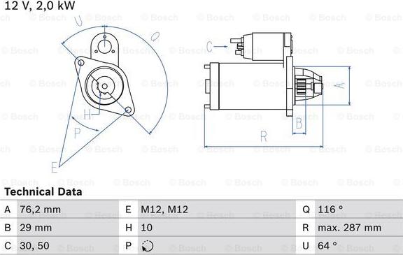 BOSCH 0 986 018 020 - Käynnistinmoottori inparts.fi