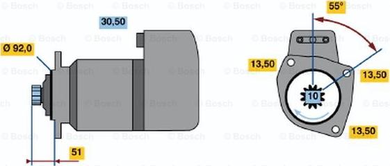 BOSCH 0 986 018 100 - Käynnistinmoottori inparts.fi