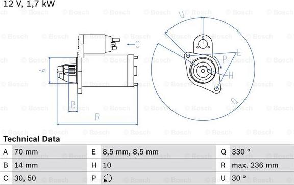 BOSCH 0 986 018 180 - Käynnistinmoottori inparts.fi