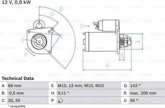 BOSCH 0 986 018 860 - Käynnistinmoottori inparts.fi