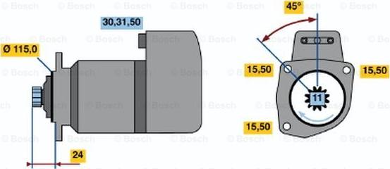 BOSCH 0 986 018 810 - Käynnistinmoottori inparts.fi