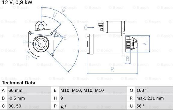 BOSCH 0 986 018 360 - Käynnistinmoottori inparts.fi