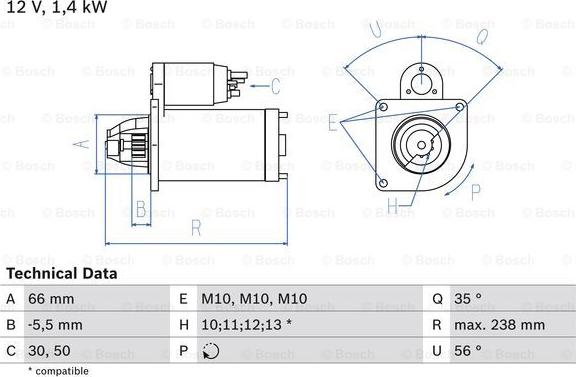 BOSCH 0 986 018 310 - Käynnistinmoottori inparts.fi