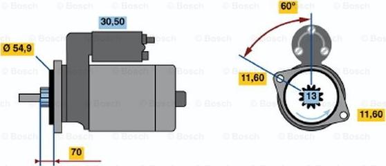 BOSCH 0 986 018 761 - Käynnistinmoottori inparts.fi