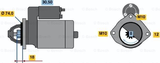 BOSCH 0 986 018 721 - Käynnistinmoottori inparts.fi