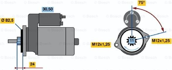 BOSCH 0 986 013 991 - Käynnistinmoottori inparts.fi