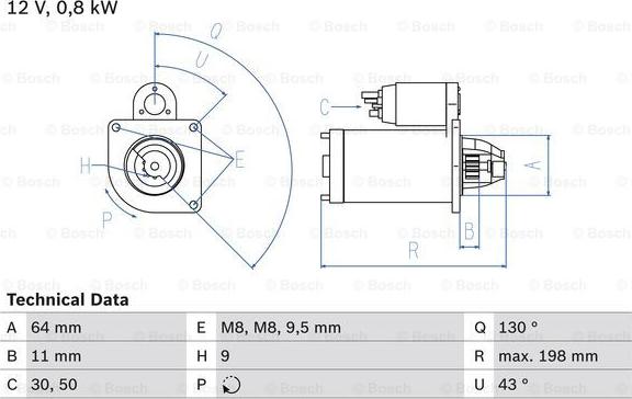 BOSCH 0 986 013 940 - Käynnistinmoottori inparts.fi