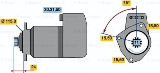 BOSCH 0 986 013 440 - Käynnistinmoottori inparts.fi