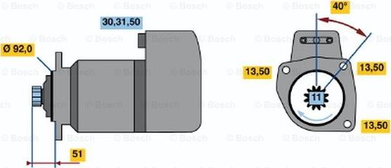 BOSCH 0 986 013 420 - Käynnistinmoottori inparts.fi