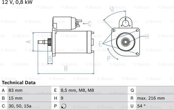 BOSCH 0 986 013 590 - Käynnistinmoottori inparts.fi