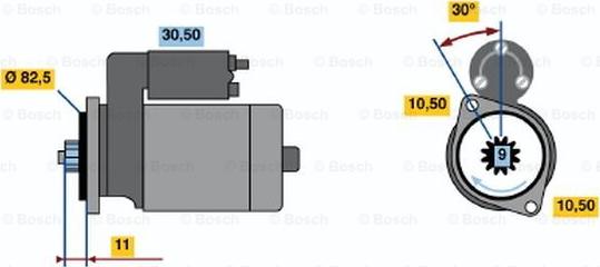 BOSCH 0 986 013 551 - Käynnistinmoottori inparts.fi