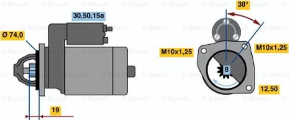 BOSCH 0 986 013 501 - Käynnistinmoottori inparts.fi