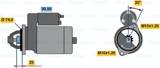 BOSCH 0 986 013 531 - Käynnistinmoottori inparts.fi