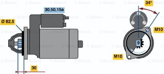 BOSCH 0 986 013 000 - Käynnistinmoottori inparts.fi