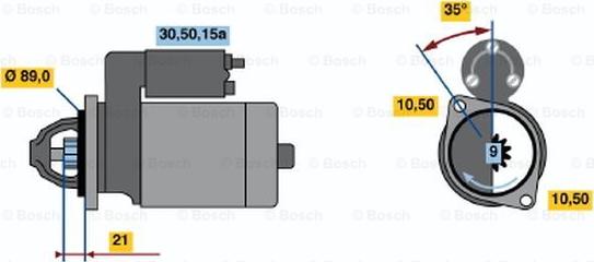 BOSCH 0 986 013 160 - Käynnistinmoottori inparts.fi