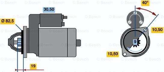 BOSCH 0 986 013 100 - Käynnistinmoottori inparts.fi