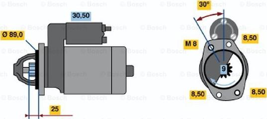 BOSCH 0 986 013 811 - Käynnistinmoottori inparts.fi