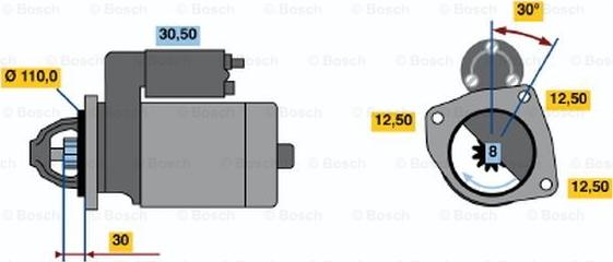 BOSCH 0 986 013 871 - Käynnistinmoottori inparts.fi