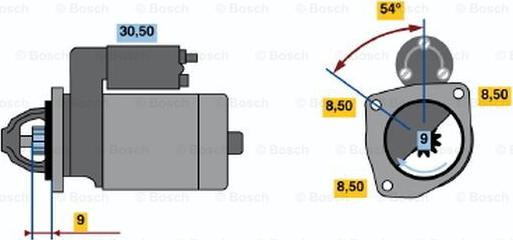 BOSCH 0 986 013 210 - Käynnistinmoottori inparts.fi