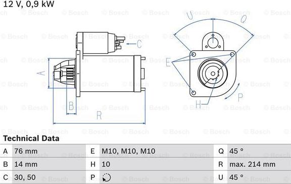 BOSCH 0 986 013 270 - Käynnistinmoottori inparts.fi