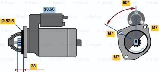 BOSCH 0 986 013 791 - Käynnistinmoottori inparts.fi