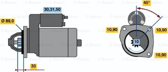 BOSCH 0 986 013 770 - Käynnistinmoottori inparts.fi