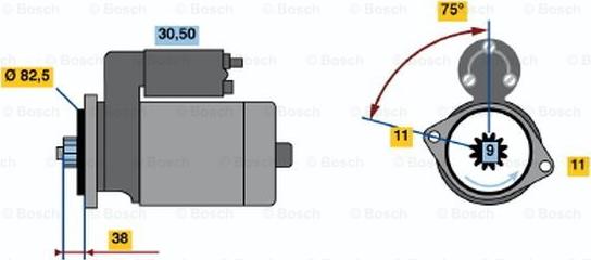 BOSCH 0 986 012 901 - Käynnistinmoottori inparts.fi