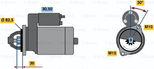 BOSCH 0 986 012 410 - Käynnistinmoottori inparts.fi