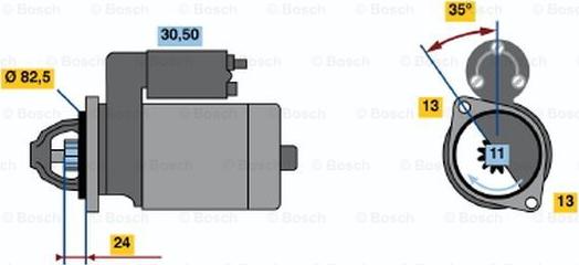 BOSCH 0 986 012 610 - Käynnistinmoottori inparts.fi