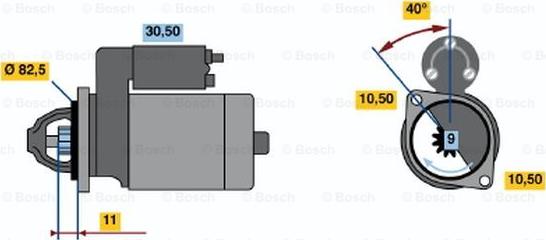 BOSCH 0 986 012 101 - Käynnistinmoottori inparts.fi