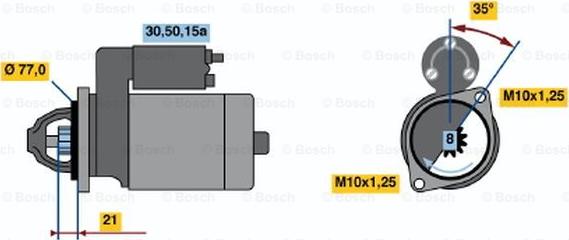 BOSCH 0 986 012 171 - Käynnistinmoottori inparts.fi