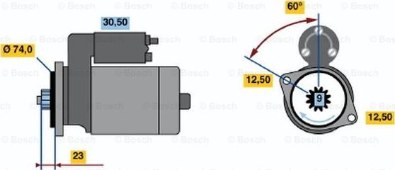 BOSCH 0 986 012 821 - Käynnistinmoottori inparts.fi