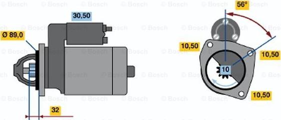 BOSCH 0 986 012 350 - Käynnistinmoottori inparts.fi