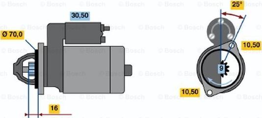 BOSCH 0 986 012 241 - Käynnistinmoottori inparts.fi