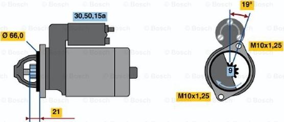 BOSCH 0 986 012 211 - Käynnistinmoottori inparts.fi