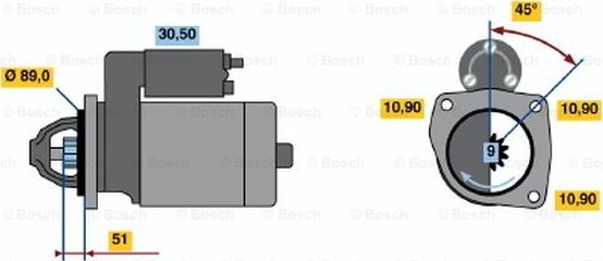 BOSCH 0 986 012 750 - Käynnistinmoottori inparts.fi