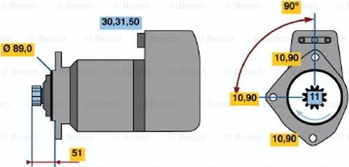 BOSCH 0 986 012 730 - Käynnistinmoottori inparts.fi