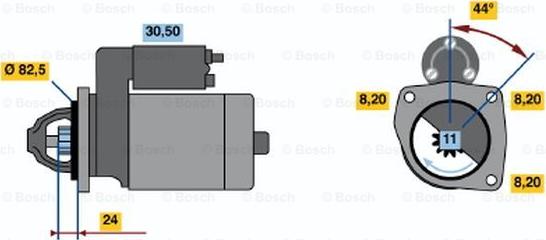 BOSCH 0 986 017 950 - Käynnistinmoottori inparts.fi