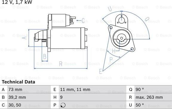 BOSCH 0 986 017 440 - Käynnistinmoottori inparts.fi