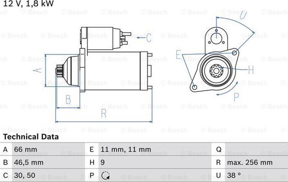 BOSCH 0 986 017 450 - Käynnistinmoottori inparts.fi