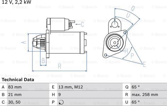 BOSCH 0 986 017 480 - Käynnistinmoottori inparts.fi