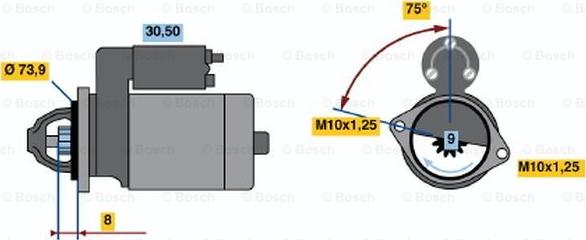 BOSCH 0 986 017 561 - Käynnistinmoottori inparts.fi