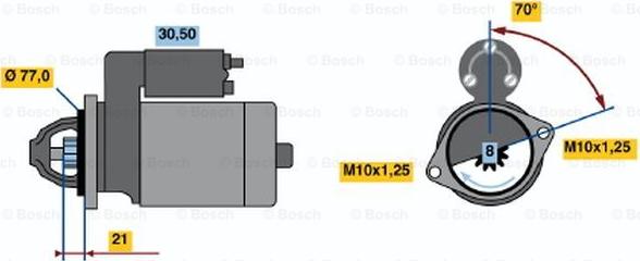 BOSCH 0 986 017 691 - Käynnistinmoottori inparts.fi