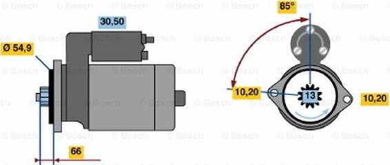 BOSCH 0 986 017 641 - Käynnistinmoottori inparts.fi