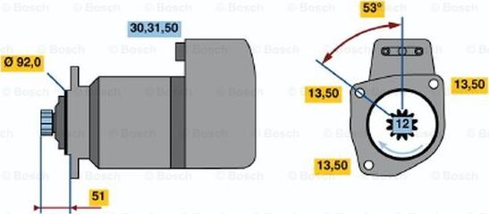 BOSCH 0 986 017 050 - Käynnistinmoottori inparts.fi