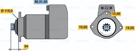 BOSCH 0 986 017 850 - Käynnistinmoottori inparts.fi