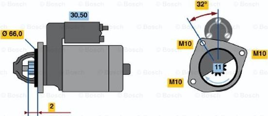 BOSCH 0 986 017 391 - Käynnistinmoottori inparts.fi