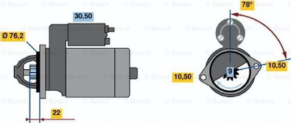 BOSCH 0 986 017 330 - Käynnistinmoottori inparts.fi